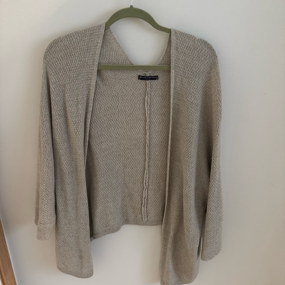 Brandy Melville Light Beige Open Cardigan